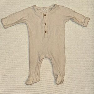 1+ IN THE FAMILY Cream baby onesie
